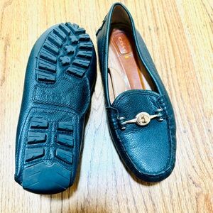 Coach leather loafer shoes